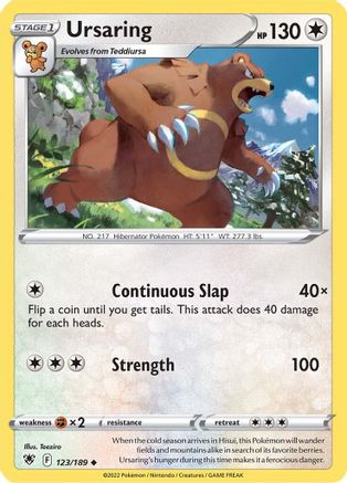Ursaring (123/189) [SWSH10 Astral Radiance] Normal - Uncommon