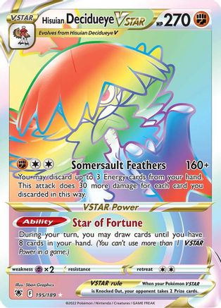 Hisuian Decidueye VSTAR (Secret) (195/189) [SWSH10 Astral Radiance] Holofoil - Secret Rare