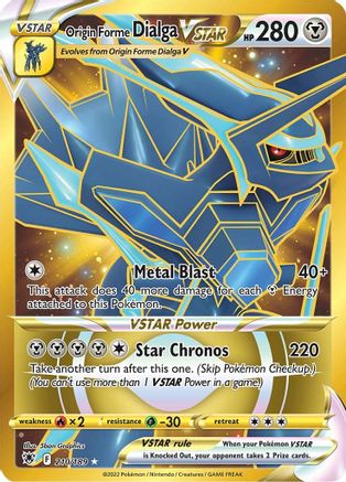Origin Forme Dialga VSTAR (Secret) 210/189  - Holofoil SWSH10 Astral Radiance - Secret Rare