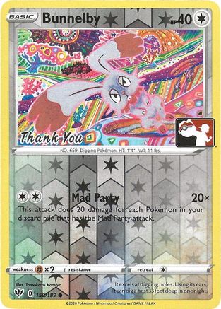 Bunnelby (Thank You Promo) (150/189) [Miscellaneous Cards & Products] Reverse Holofoil - Promo