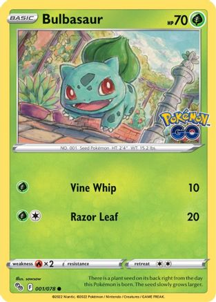 Bulbasaur (001/78) [Pokemon GO] Reverse Holofoil - Common