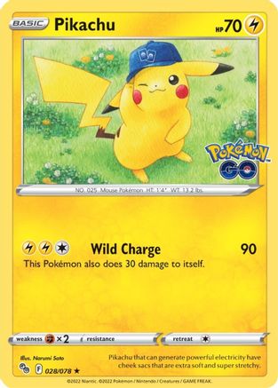 Pikachu (028/78) [Pokemon GO] Holofoil - Holo Rare