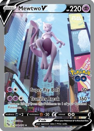 Mewtwo V (Alternate Full Art) (072/78) [Pokemon GO] Holofoil - Ultra Rare