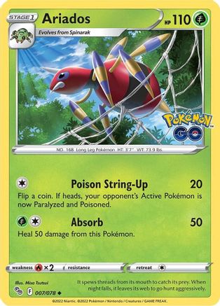 Ariados (007/78) [Pokemon GO] Reverse Holofoil - Uncommon