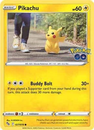 Pikachu (027/78) [Pokemon GO] Reverse Holofoil - Common