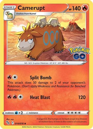 Camerupt (014/78) [Pokemon GO] Normal - Uncommon