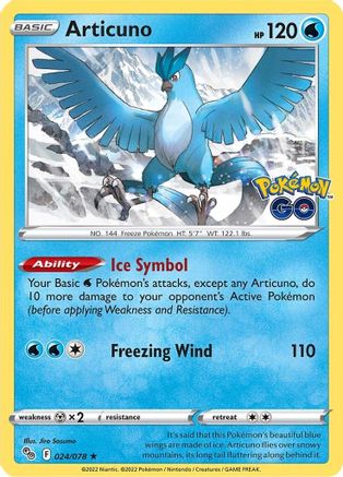 Articuno (024/78) [Pokemon GO] Holofoil - Holo Rare