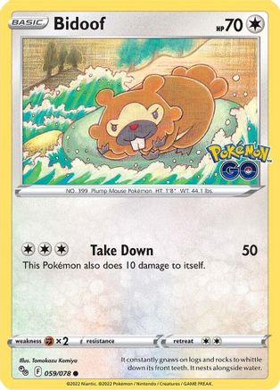 Bidoof (059/78) [Pokemon GO] Normal - Common