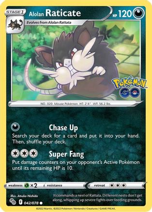 Alolan Raticate (042/78) [Pokemon GO] Normal - Common