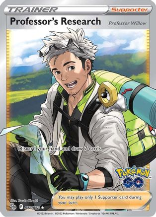 Professor's Research [Professor Willow] (Full Art) (078/78) [Pokemon GO] Holofoil - Ultra Rare