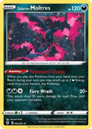 Galarian Moltres (Cosmos Holo) (093/203) [Miscellaneous Cards & Products] - Promo