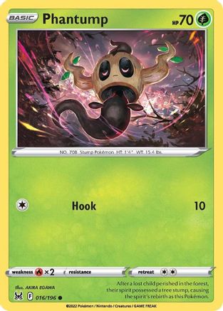 Phantump (016/196) [SWSH11 Lost Origin] Reverse Holofoil - Common