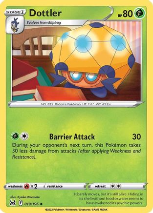 Dottler (019/196) [SWSH11 Lost Origin] Reverse Holofoil - Uncommon