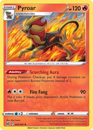 Pyroar (029/196) [SWSH11 Lost Origin] Holofoil - Holo Rare