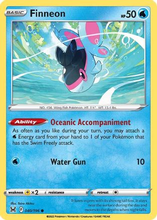 Finneon (040/196) [SWSH11 Lost Origin] Reverse Holofoil - Common