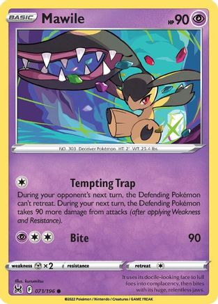 Mawile 071  - Reverse Holofoil SWSH11 Lost Origin - Common