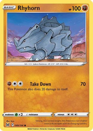 Rhyhorn (089/196) [SWSH11 Lost Origin] Normal - Common