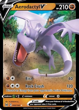 Aerodactyl V 092  - Holofoil SWSH11 Lost Origin - Ultra Rare