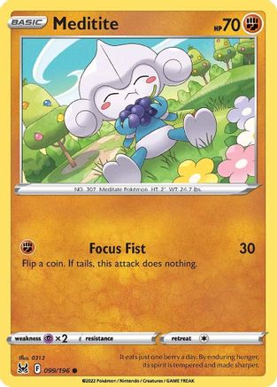 Meditite 099  - Reverse Holofoil SWSH11 Lost Origin - Common