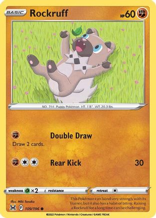 Rockruff (109/196) [SWSH11 Lost Origin] Reverse Holofoil - Common