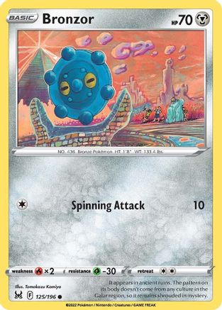 Bronzor (125/196) [SWSH11 Lost Origin] Reverse Holofoil - Common