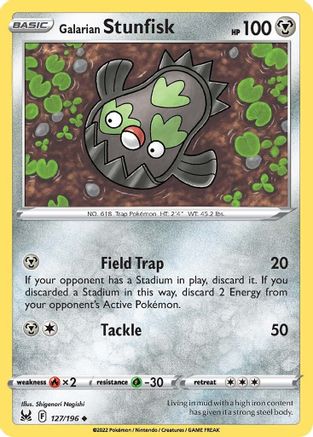 Galarian Stunfisk (127/196) [SWSH11 Lost Origin] Reverse Holofoil - Uncommon