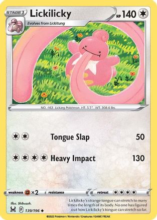 Lickilicky (139/196) [SWSH11 Lost Origin] Reverse Holofoil - Uncommon