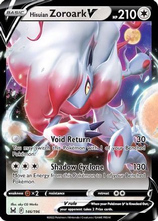 Hisuian Zoroark V (146/196) [SWSH11 Lost Origin] Holofoil - Ultra Rare