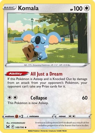 Komala (149/196) [SWSH11 Lost Origin] Reverse Holofoil - Uncommon