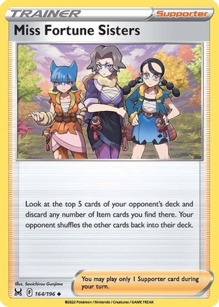 Miss Fortune Sisters (164/196) [SWSH11 Lost Origin] Reverse Holofoil - Uncommon