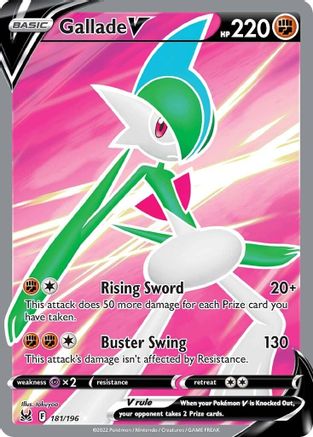 Gallade V (Full Art) (181/196) [SWSH11 Lost Origin] Holofoil - Ultra Rare