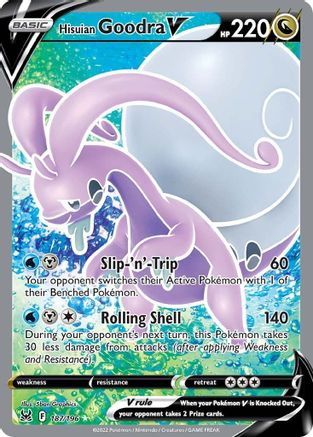 Hisuian Goodra V (Full Art) (187/196) [SWSH11 Lost Origin] Holofoil - Ultra Rare