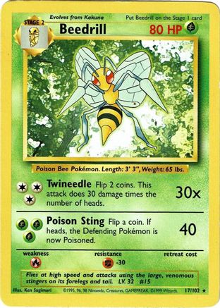 Beedrill (017/102) [Base Set] Normal - Rare