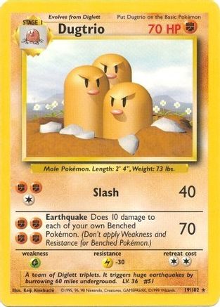 Dugtrio (019/102) [Base Set] Normal - Rare