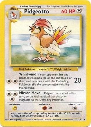 Pidgeotto (022/102) [Base Set] Normal - Rare
