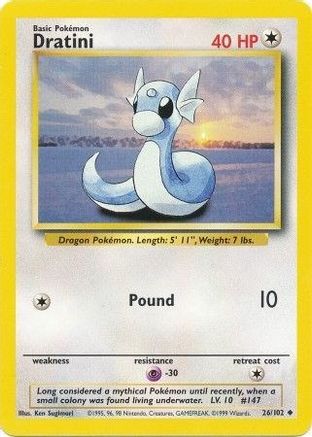 Dratini (026/102) [Base Set] Normal - Uncommon