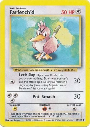 Farfetch'd (027/102) [Base Set] Normal - Uncommon