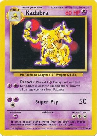 Kadabra (032/102) [Base Set] Normal - Uncommon