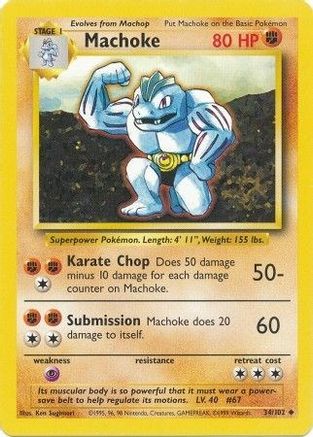 Machoke 034  Base Set - Uncommon