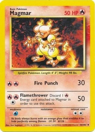Magmar 036  Base Set - Uncommon