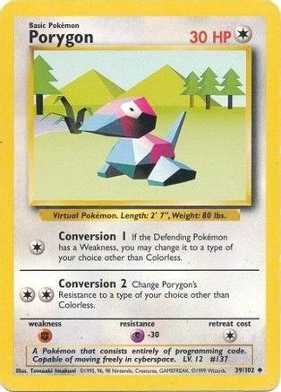 Porygon (039/102) [Base Set] Normal - Uncommon
