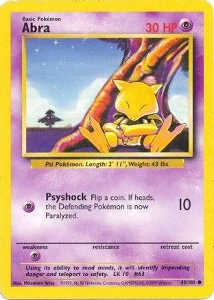 Abra 043  Base Set - Common