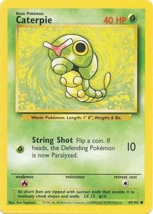 Caterpie (045/102) [Base Set] Normal - Common
