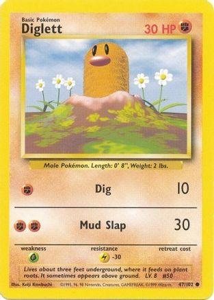 Diglett (047/102) [Base Set] Normal - Common