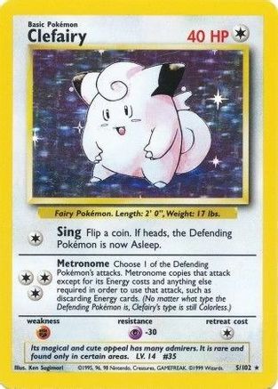 Clefairy (005/102) [Base Set] Holofoil - Holo Rare