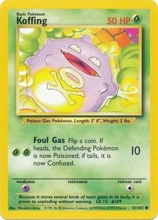 Koffing (051/102) [Base Set] Normal - Common