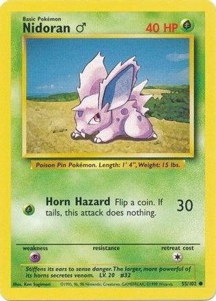 Nidoran M 055  Base Set - Common
