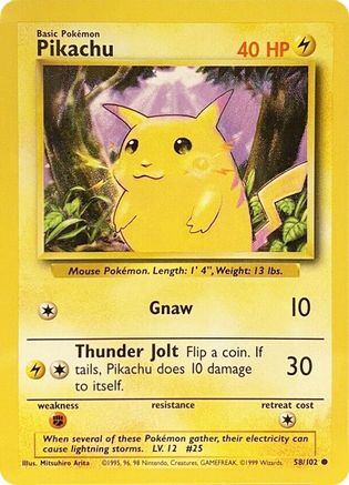 Pikachu (058/102) [Base Set] Normal - Common
