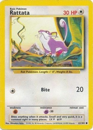 Rattata (061/102) [Base Set] Normal - Common