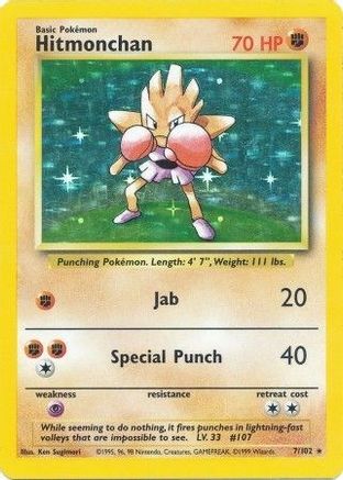 Hitmonchan (007/102) [Base Set] Holofoil - Holo Rare